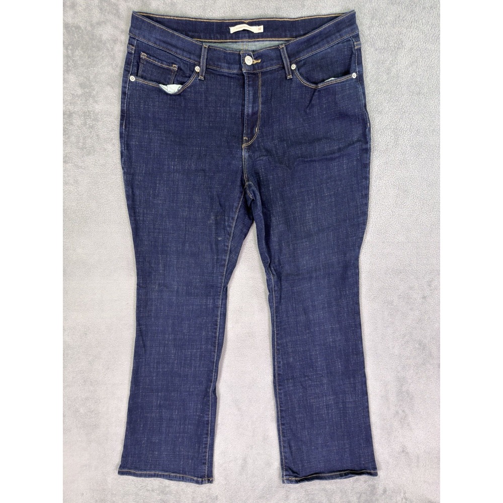 Levis Jeans Womens 32 Blue Classic Bootcut Dark Wash Denim Mid Rise Stretch